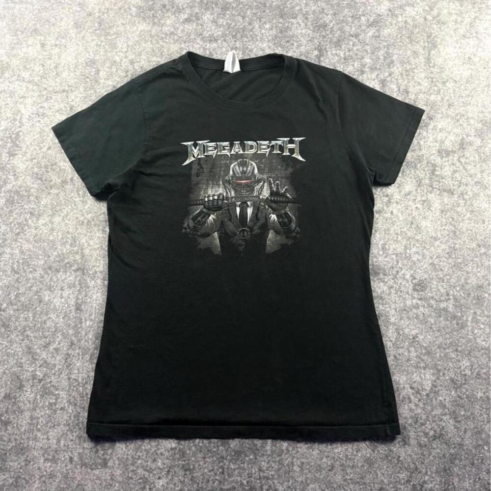 Megadeth Samurai Vic Rattlehead Rest in Peace Black Band Tee M Thrash Metal